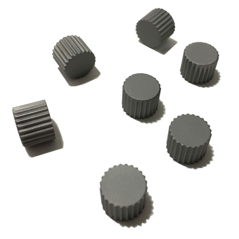 Tungsten carbide buttons for tapered drill bits