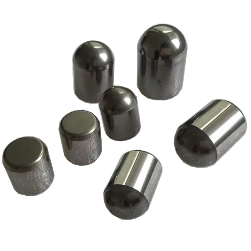Tungsten carbide buttons for tapered drill bits